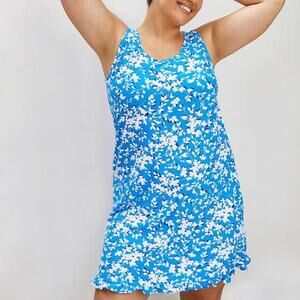 Draper James Blue Floral Ruffle Nightie